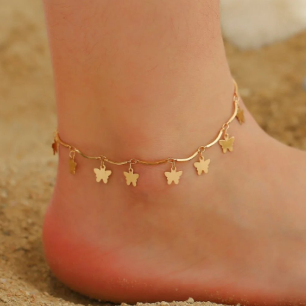 Gold Butterfly Charm Anklet New 15$